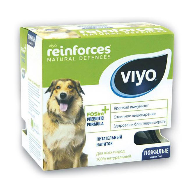 Viyo Reinforces напиток-пребиотик, для пожилых собак, пакет